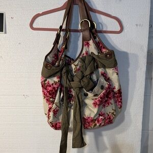 Anthropologie Deux Lux Floral Women's Bag with Brown Accents